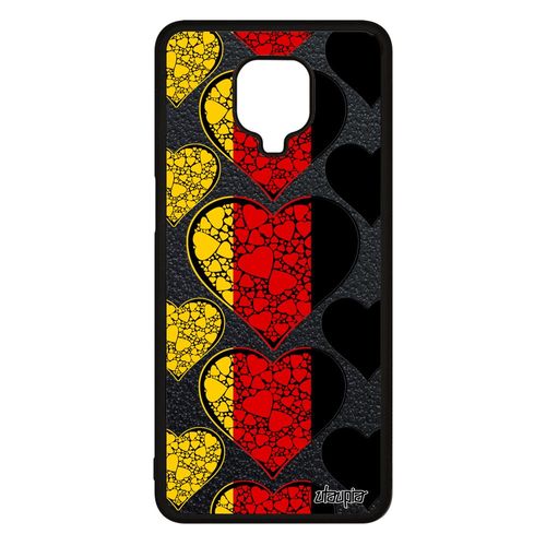 Coque Xiaomi Redmi Note 9 Pro En Silicone Drapeau Allemagne Allemand Coeur Antichoc De Protection Jeux Olympiques Euro Football Foot