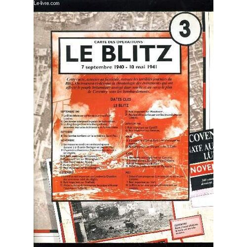 Le Blitz 7 Septembre 1940 - 10 Mai 1941 - Carte Des Operations