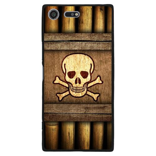 Coque Souple Pour Sony Xperia Xz Premium Avec Impression Motifs Pirate Et Tête