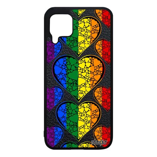 Coque P40 Lite Silicone Drapeau Gay Pride Souple Parade Etui Lesbien Telephone Portable Arc En Ciel Coeur I Love Rainbow Lgbt Huawei