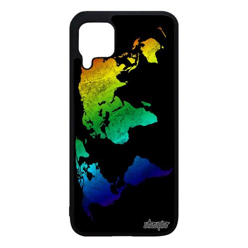 Coque Huawei P40 Lite Silicone Carte Monde Globe Rigide Motif Original Planete Texture Pays Design Telephone Terre Aluminium Case De