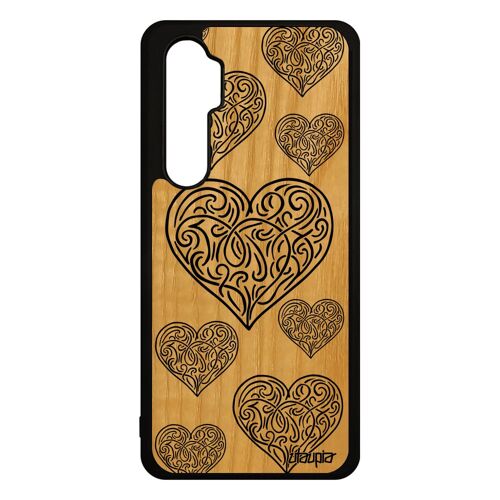 Coque Bois Mi Note 10 Lite Silicone CUr Cadeau Saint Valentin Amitie Case Souple Art Tribal Smartphone De Luxe Housse Amour Xiaomi