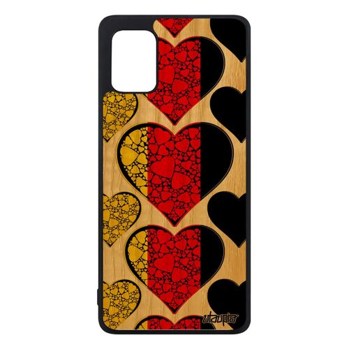 Coque Silicone Pour A31 Bois Drapeau Allemagne Allemand Coeur Basket Frêne Coupe Du Monde Smartphone Made In France Samsung Galaxy