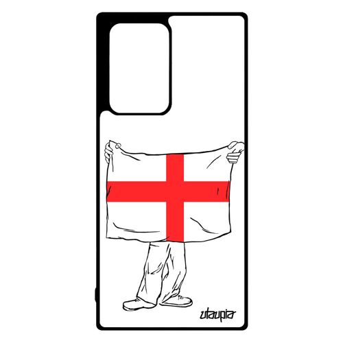 Coque Galaxy Note 20 Ultra Silicone Drapeau Angleterre Anglais Royaume Unis Etui Britannique Uk Grande Bretagne Jo Football Samsung