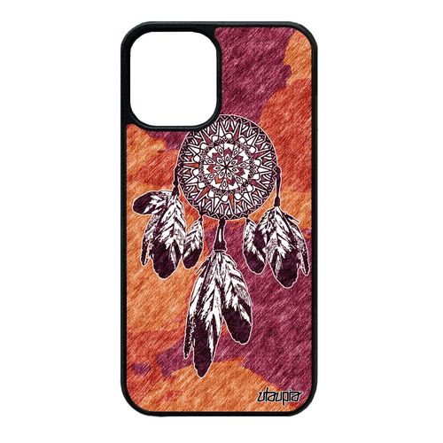 Coque Iphone 12 Mini Silicone Attrape Reve Tribal Capteur De Case Aluminium Original Marron Tatouage Artiste Yoga Etoile