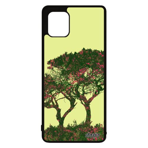 Coque Silicone Pour Note 10 Lite Arbres Cover Feuilles Peinture Telephone Ecologie Nature Vert Sm-N770f/Ds Noir Ecolo Samsung Galaxy