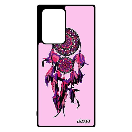 Coque Attrape Reve Pour Samsung Note 20 Ultra Silicone Capteur De Indien Plume Esprit Housse Rose Boheme Mandala Enfant Alu Galaxy