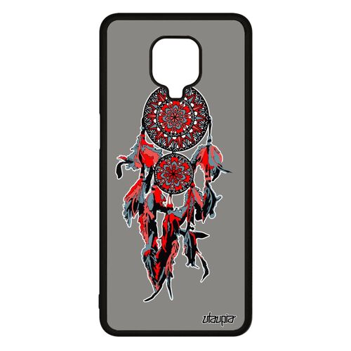 Coque Xiaomi Redmi Note 9s silicone attrape reve brillant azteque hippie dreamcatcher cadeau de noel de luxe unique noir esprit maya