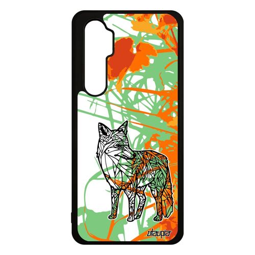 Coque pour Xiaomi mi Note 10 lite silicone renard polaire azteque animaux solide antichoc fille malin Orange de luxe ethnique fleur