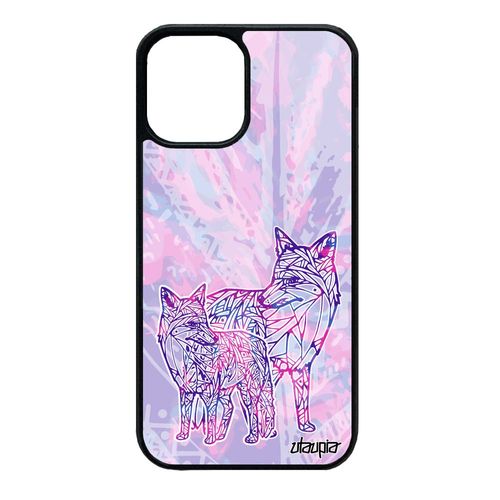 Coque Silicone Pour Iphone 12 Mini Renard Bebe Violet Plume Telephone Azteque Metal Ethnique Tribal Goupil 4g Made In France