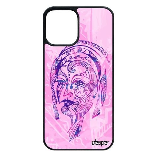 Coque Silicone Femme 12 Pro/Iphone 12 Case Azteque Multicolore Portrait Fille Telephone Plume Tribal 64 Go Pastel Couleur Fee