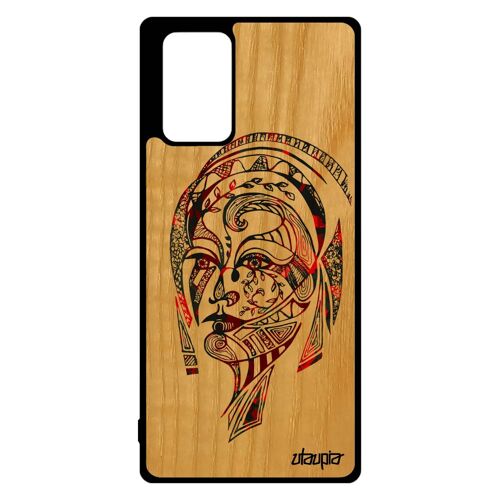 Coque Bois Naturel Silicone Note 20 Femme Fille Tribal Cadeau Fete Des Meres Ethnique Animal Telephone Princesse 4g Samsung Galaxy