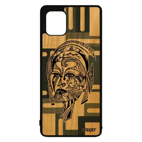 Coque Bois Samsung Galaxy Note 10 Lite Silicone Femme Ethnique Smartphone Dessin Princesse Cubique Geometrique Animal Made In France