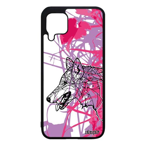 Coque Pour Huawei P40 Lite Silicone Loup Femme Rose Etui 4g Nature Animal Azteque Tpu Fleur Tribal Graphique Ethnique Chien Noir De