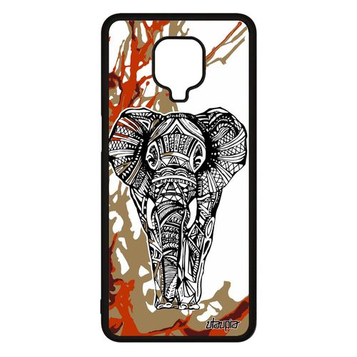 Coque Xiaomi Redmi Note 9 Pro Silicone Elephant Case Animal Graphique Smartphone Motif Tribal Ganesh Alu Sagesse Arbre Bumper Dessin