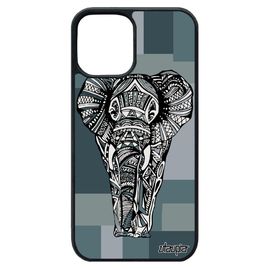 Coque Iphone 12 Pro Max Silicone Elephant Geometrique Azteque Ethnique Gris Ganesh Animal 4g Etui Carré Homme Sagesse Cube Tpu