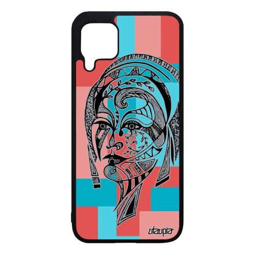 Coque Huawei P40 Lite Silicone Femme Dessin Azteque Tribal Housse Carré Fille Cube Florale Fee Geometrique Original Ethnique Rose De