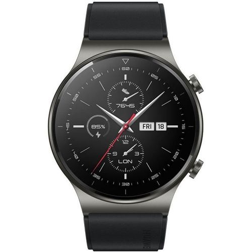 Huawei Watch GT 2 Pro - Sport - nuit noire - montre intelligente avec bracelet - fluoroélastomère - noir - taille du poignet : 140-210 mm - affichage 1.39" - 4 Go - Bluetooth - 52 g