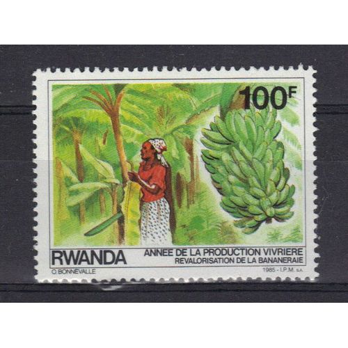 Rwanda 1985 : Année De La Production Vivrière : Bananiers - Timbre Neuf **