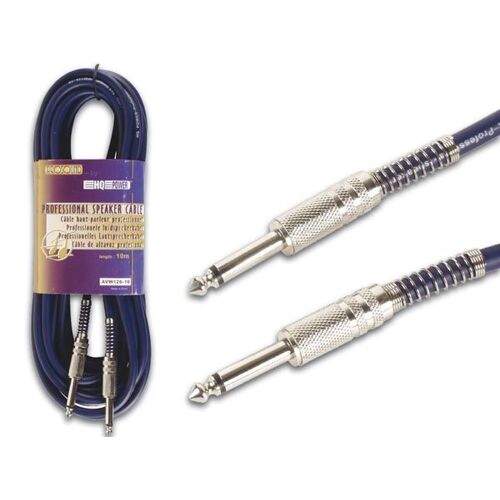 Cable Jack 6.35mm 10m mono bleu