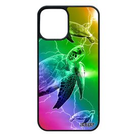 Coque Pour Iphone 12 / 12 Pro En Silicone Tortue Smartphone Jaune Animal Bumper Ocean Marin Luth De Mer Portable Multicolore