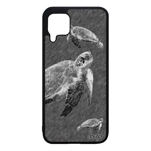 Coque tortue telephone Huawei P40 Lite silicone geante personnalisé design ven. dessin animal marine housse ocean gris effet animaux