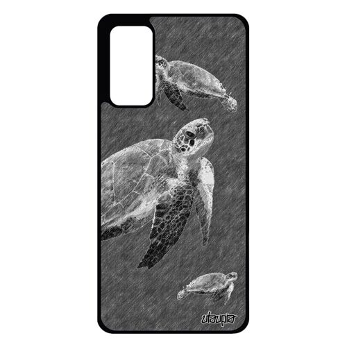 Coque Galaxy S20 FE silicone tortue animaux geante motif dessin animal ven. marine souple smartphone design ocean gris effet Samsung
