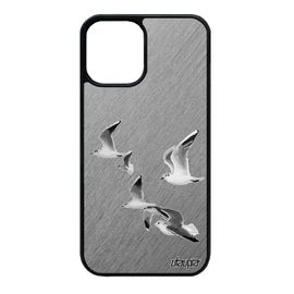 Coque De Protection Iphone 12 Mini Silicone Oiseaux Mouettes Gris Design Rigide Nature Animaux Texture Animal Mer Marin Effet