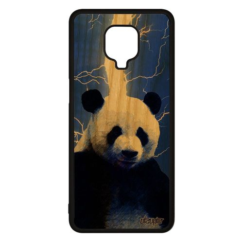 Coque Silicone Xiaomi Redmi Note 9s En Bois Panda Ecologie Ecolo Personnalisé Housse Eclair Geant Orage Caoutchouc Bleu Chine Animal