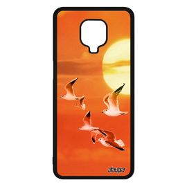 Coque Oiseaux Mouettes Xiaomi Redmi Note 9s Silicone Ciel De Protection Orange Nature Couché De Soleil Mer Telephone Marin Antichoc