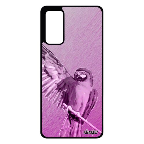 Coque perroquet Samsung S20 FE silicone animaux portable design tropical TPU de protection perruche oiseau unique mobile rose galaxy