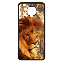 Coque Pour Xiaomi Redmi Note 9s Silicone Lion Telephone Animal Nature Tpu Fauve Animaux Orange Portable Personnalisé Housse Roi De