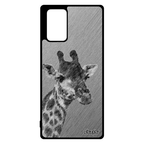 Coque Samsung Note 20 En Silicone Girafe Savane De Protection Tacheté Mobile Gris Antichoc Afrique Animaux Effet Cover Galaxy