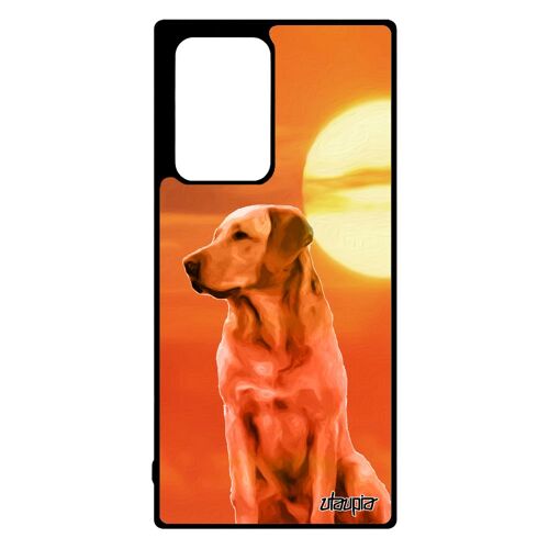 Coque Samsung Note 20 ultra silicone chien rigide labrador chiot animaux case etui orange golden retriever aluminium ciel TPU galaxy