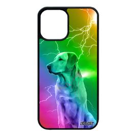 Coque Silicone Pour Iphone 12 Mini Chien Personnalisé Pas Cher Antichoc Eclair Chiot Design Housse Arc En Ciel Jaune Labrador