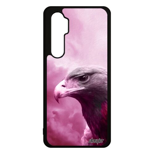 Coque pour Xiaomi mi Note 10 lite en silicone aigle metal rapace TPU ciel rose oiseau nuage etui animaux royal de protection design