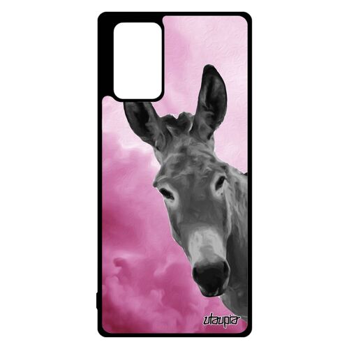 Coque Note 20 Silicone Ane Original Antichoc Animal Bourrique Design Rose Noir Mobile Ciel Mule Telephone Nuage Tetu Samsung Galaxy