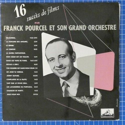 L P 33 Trs Franck Pourcel Et Son Grand Orchestre " 16 Succès De Films "