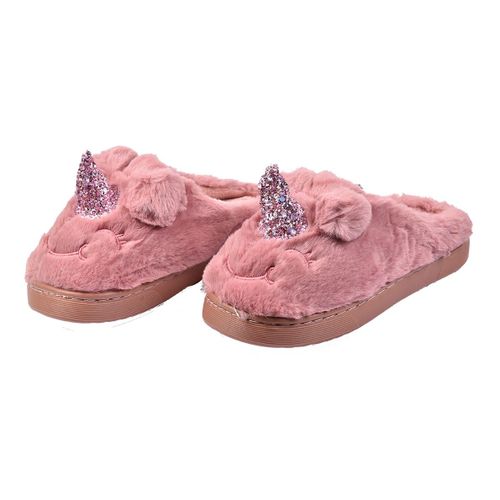 Pantoufles Enfant Fantaisie Chaleur Et Confort 9215 Licorne Parme