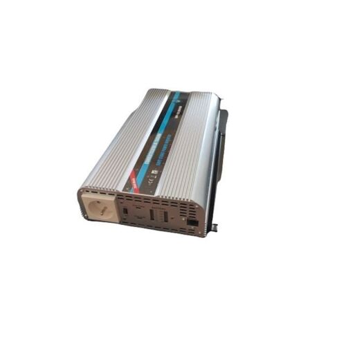 Convertisseur De Tension 12/220v 2000w Avec Télécommande Et Câbles Batterie