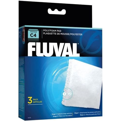 Fluval Plaquette Mousse/Polyester C4.3unité - Pour Poisson