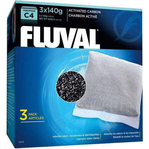 Fluval Charbon C4. 3 X 140 G 4.9 Oz - Pour Poisson