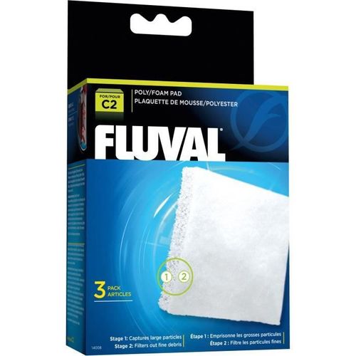Fluval Plaquette Mousse/Polyester C2.3unité - Pour Poisson