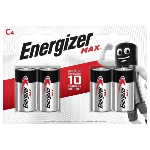 Piles Alcalines Energizer Max C/LR14. pack de 4