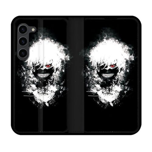 Housse Cuir Portefeuille Pour Samsung Galaxy S23 Plus Manga Tokyo Ghoul Kaneki Tag