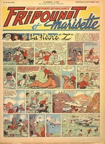 Fripounet Et Marisette N° 39 Du 25/09/1949 - A Fievre Z - Sylvain - Sylvette Et Leurs Aventures