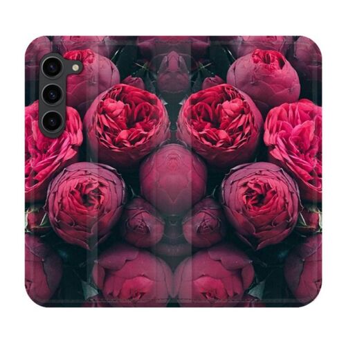 Housse Cuir Portefeuille Pour Samsung Galaxy S23 Plus Fleur Pivoine