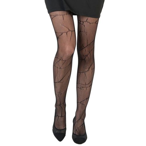 Paire De Collants Barbelé Résille Noir Femme