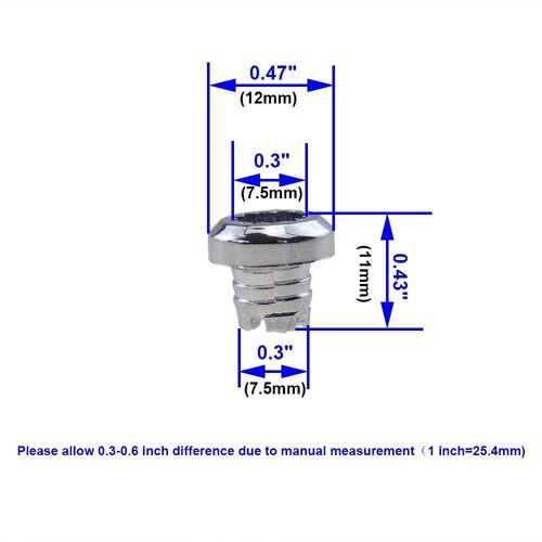 Silver-100pcs 100 Pièces/Ensemble 7.5mm Roue Rivets Remplacement En Plastique Clou Pneu Écrous Goujons Boulons Rivets Pour Voiture Style Tunning Jante Lèvre Décoration