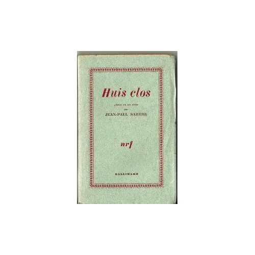 Huis Clos, Pièce En Un Acte